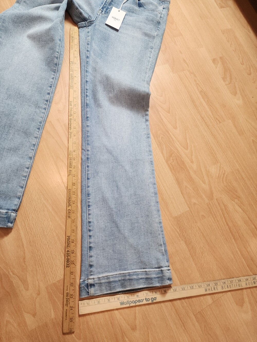 NWT Vervet Miranda Midrise Bootcut Lightwash Jeans Women's Size 33 (16) Stretch - Picture 11 of 16